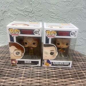 Funko Pop Stranger Things Eleven 421  Barb 427 Vinyl Figures Set NEW